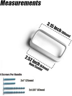 Goo-Ki Brushed Nickel Cabinet Pulls with 2.5'' Hole Center(64mm),Modern Zinc Alloy Drawer Pulls for Drawer,Wardrobe,Cupboard,6 Pack
