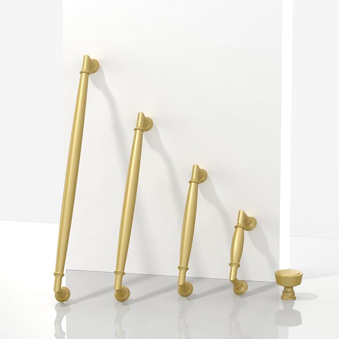 10 Pack Brushed Gold Cabinet Knobs Single Hole Cabinet Pulls Round Kitchen Cabinet Knobs