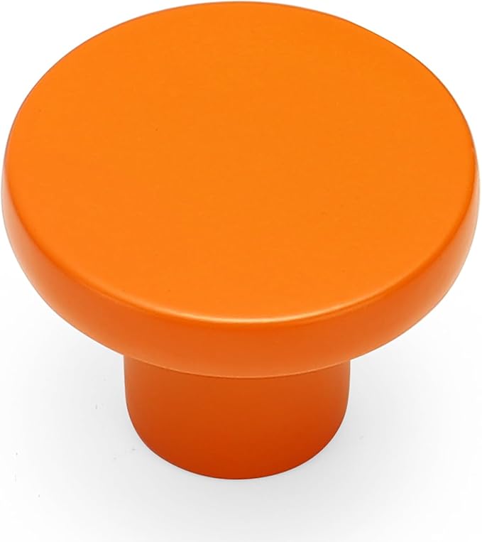 Ravinte 20 Pack Cabinet Knobs Orange Kitchen Cabinet Knobs Round Dresser Drawer Pulls Closet Door Pulls 1-1/5 Inch