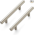 Ravinte 15 Pack 6 inch Cabinet Pulls Brushed Nickel Stainless Steel Kitchen Cupboard Handles Cabinet Handles, 3.5 inch Hole Center
