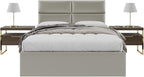 Vänt Upholstered Wall Panels - Queen/Full Size Wall Mounted Headboards - Metallic Neutral Champagne - Set of 4 Panels (Each Individual Panel 30"x11.5")