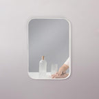 10Pcs Table Desk Vanity Makeup Mirror, 8-Inch Simple Portable Travel Mirror with Stand, Standing and Wall Hanging Dual-use White