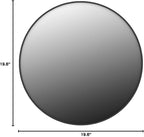 HARRITPURE Round Mirror 19.6 Black Wall Mounted Circle Mirrors Vanity Mirror with Brushed Aluminum Alloy Frame Modern Decoration for Bathroom, Living Room, Vanity, Bedroom, Entryway
