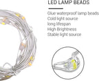 String Lights, Waterproof LED String Lights,2 Pack 20ft 60 LED Festival Decorations Crafting Battery Powered Copper Wire Starry Fairy Lights