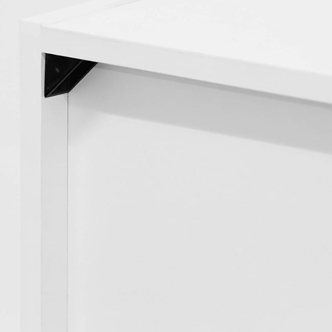 Furinno LUDER Book Shelf, 5-Cube Bookshelf, Reversible Bookcase, 9.4" x 19.5" x 31.5", for Living Room, Bedroom, Home Office, White