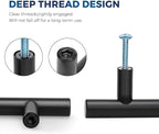 JOY DECOR 10 Pack Cabinet Knobs, Black Cabinet Handles, 2in Kitchen Cabient Knobs, Single Hole Drawer Knobs for Dresser Drawers