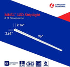 Lithonia Lighting MNSL L96 2LL MVOLT 40K 80CRI PLT98 White LED Strip Light, MVOLT, 8-Foot (98 Count), 2-Light