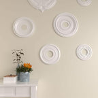 Ekena Millwork CM12BR Bradford Ceiling Medallion, 12 1/2"OD x 3 7/8"ID x 3/4"P (Fits Canopies up to 6 5/8"), Primed