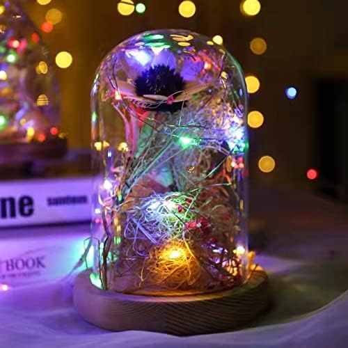 Sanniu Led Fairy Lights Battery Operated, 8 Packs Mini Battery Powered Copper Wire Starry String Lights for Christmas,Bedroom,Wedding,Parties,Patio,Indoor,Home Decoration (5m/16ft Multicolor)
