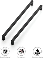 Ravinte 10 Pack 12-3/5 Inch Kitchen Square Cabinet Handles Matte Black Pulls Black Drawer Pulls Kitchen Cabinet Hardware Handles