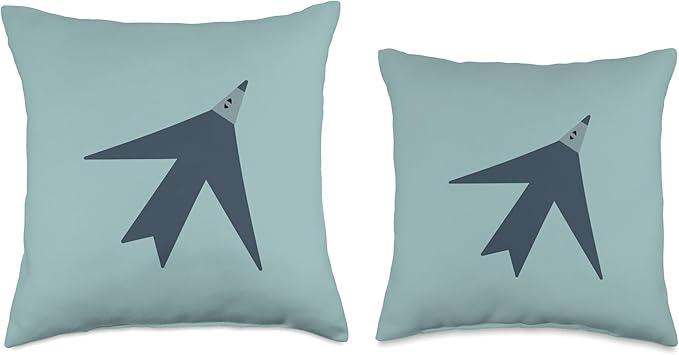 Cute Scandinavian Animals Designs Chic Scandinavian Bird Minimalism Throw Pillow, 16x16, Multicolor