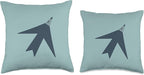 Cute Scandinavian Animals Designs Chic Scandinavian Bird Minimalism Throw Pillow, 18x18, Multicolor