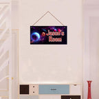 Personalized Sign Outer Space Room Décor Kids Room Decor, Universe Theme Little Man Cave Decor for Nursery, Stars Nursery Decor for Toddler Baby Boys Room Girls Bedroom