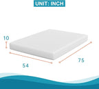 BestMassage | 10 Inch Full Mattress | Gel Memory Foam | Medium Firm Feel | White | Bed in a Box, CertiPUR-US Certified | Pressure Relief, Cooling Ventilated Foam | Breathable Knit Cover