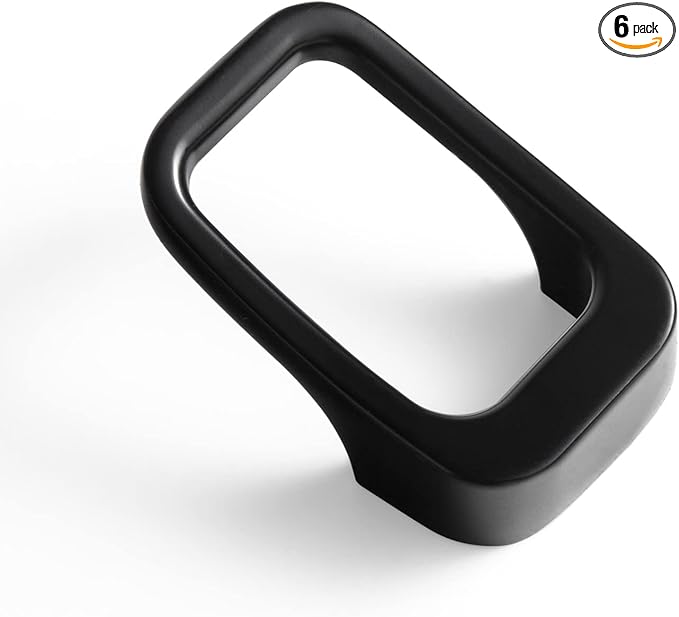 Goo-Ki Matt Black Cabinet Pulls with 0.6'' (16MM) Hole Centers,Modern Zinc Alloy Drawer Pulls for Drawer,Wardrobe,Cupboard,6 Pack…