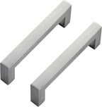 Ravinte 15 Pack Brushed Nickel Kitchen Cabinet Handles 4 Inch Cabinet Pulls Square Kitchen Hardware for Cabinet Drawer Pulls Drawer Handles Come with Screwdriver