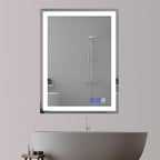 LED Bathroom Mirror with Lights 36"x24" Smart Wall-Mounted LED Mirror Lighted Bathroom Mirror with Stepless Dimmable,Touch Screen Button, Anti-Fog, Memory Function, Adjustable Colors