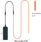 MaxLax EL Wire Orange, 32.8ft/10m Portable Battery Pack Neon Light Strip 360° Cuttable Glowing Rope Lights for Parties, Halloween, DIY Decoration