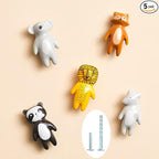5Pcs Cute Animal Knobs Kids Handles Ceramic Knobs Children's Room Door Nursery Cupboard knobs Lovely Cabinet pulls Drawer knob for Kids, with Screws