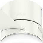 Hunter 44 inch Indoor Ceiling Fan with Light and Remote Control - For Bedroom or Living Room, Low Profile Mount, White Modern Ceiling Fan with LED Light, Quiet, 3 Blades - Minimus 59452, Fresh White