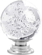 12 Pcs 30mm Round Shape Bubble Crystal Glass Cabinet Knobs with Screws Drawer Knob Pull Handle Used for Kitchen, Dresser, Door, Cupboard (Clear)