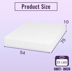 PayLessHere 10 Inch Bamboo Charcoal Gel Memory Foam Mattress CertiPUR-US Certified Removable Soft Cover Full mattresses for Bed Frame, Bunk Bed, Trundle, Daybed,White