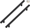 JOY DECOR 3 Pack Cabinet Handles, Black Cabinet Pulls, 7-1/2 in Hole Center Kitchen Hardware, Stainless Steel T Bar Handles for Dresser Drawers