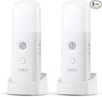 YELKO Motion Sensor Night Light, 2000mAh Rechargeable Night Lights Battery Powered, Portable Dimmable Nightlights with 5 Brightness Levels for Kids,Adults(Cool White 2Pack)