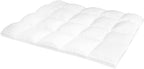 Superior Mattress Topper, Down Alternative, 2 Inch Deep Sized Bed Pillow Top, Comfort Pad, Fluffy Mattress-Topper Protector, Plush Cooling Extra Soft, Hotel Quality, Sleep, All-Season, King, White