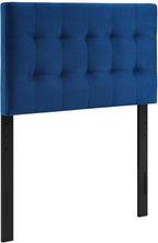 Modway Lily Biscuit Tufted Twin Performance Velvet Headboard, Navy