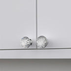 Asidrama 10 Pack Polished Chrome Kitchen Cabinet Knobs Clear Crystal Dresser Knobs Drawer Knobs Cabinet Hardware Zinc Knobs for Dresser Drawers