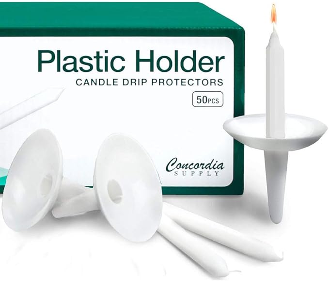 Concordia Supply Candlelight Service Reusable Plastic Candle Holders - 1000 Pcs. Candle Protector for Church, Memorial, & Christmas Eve Services