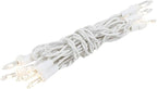 Novelty Lights 5.5 Feet 10 Bulb Clear Mini Light String on White Wire, Non-Connectable Incandescent Fairy Lights for Bottles and Crafts, 4" Bulb Spacing, 24" Lead, Stackable Fused Plug