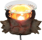 Decorative Snarling Magical Dragon Skull Electric Oil Warmer or Tart Burner for Aromatherapy Essential Scented Oils in Mythical and Medieval Home Decor Lights Halloween Decorations & Gothic Gifts