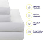 Sweet Home Collection 5 Piece Comforter Set Bag Solid Color All Season Soft Down Alternative Blanket & Luxurious Microfiber Bed Sheets, Genova, Twin