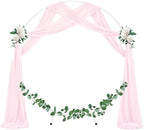 Socomi Wedding Arch Draping Fabric 1 Panel 29" x 19Ft Blush Pink Sheer Chiffon Curtain Drapes 6 Yards for Wedding Ceremony Birthday Party Decoration
