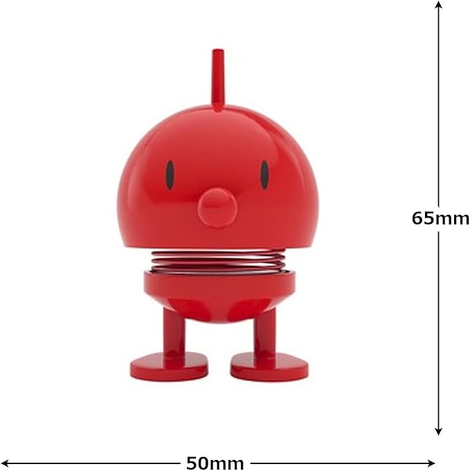 Hoptimist Classic Bumble, Danish Design Elegance Meets Playful Joy in This Charming Figurine - Small Red, 2 x 2.8 x 3.15 inches