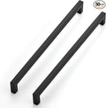 JOY DECOR 50 Pack Cabinet Handles, Black Cabinet Pulls, 11-1/3 Inch Kitchen Closet Handles Square Drawer Pulls Stainless Steel Drawer Hardware, 288mm Hole Centers