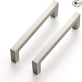 Ravinte 30 Pack Solid 3-3/4 Inch Center to Center Slim Square Bar Drawer Handles Kitchen Cabinet Handles Brushed Nickel Drawer Pulls Kitchen Cabinet Hardware Pulls