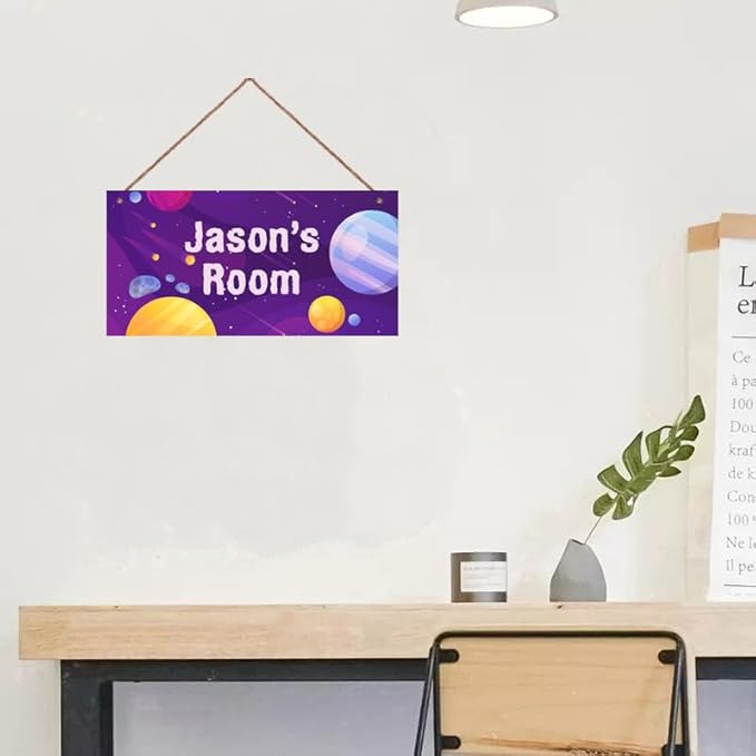 Personalized Sign Galaxy Decor For Boys Room, Stars Themed Bedroom Decor, Outer Space Room Decor, Universe Decorations For Kids Room Nursery Little Man Cave
