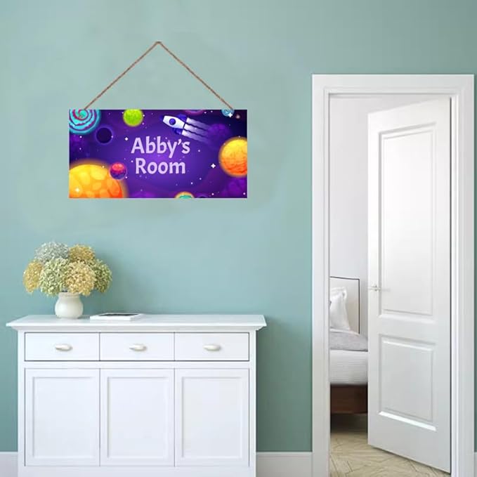 Personalized Sign Outer Space Room Decor, Inspirational Space Art Print Space Wall Art For Boys Room Decorations, Galaxy Stars Picture Posters For Kids Bedroom Nursery Decor