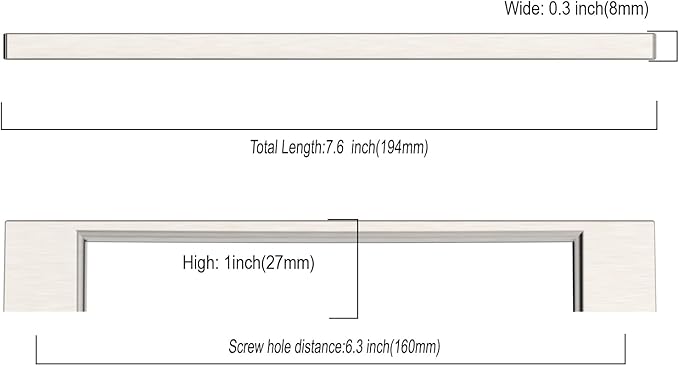 10 Pack Nickel Cabinet Pulls - 6.25 Inch Brushed Satin Nickel Cabinet Handles for Dressers and Kitchen Cabinets