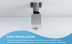 Tech Drive Modern Nickel Bathroom Exhaust Fan with Light, 80CFM, 1000lm Dimmable 5CCT LED Light Selectable, Quiet Ventilation fan with night light,Energy Star Certified,Decorative Nickel Trim