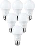 TORCHSTAR A19 LED Light Bulbs 60W Equivalent, UL Listed, 5000K Daylight, Dimmable, 9W, 800lm, Flicker Free, E26 Standard Base LED Bulb for Ceiling Fan, Lamp, 15,000hrs, Pack of 6