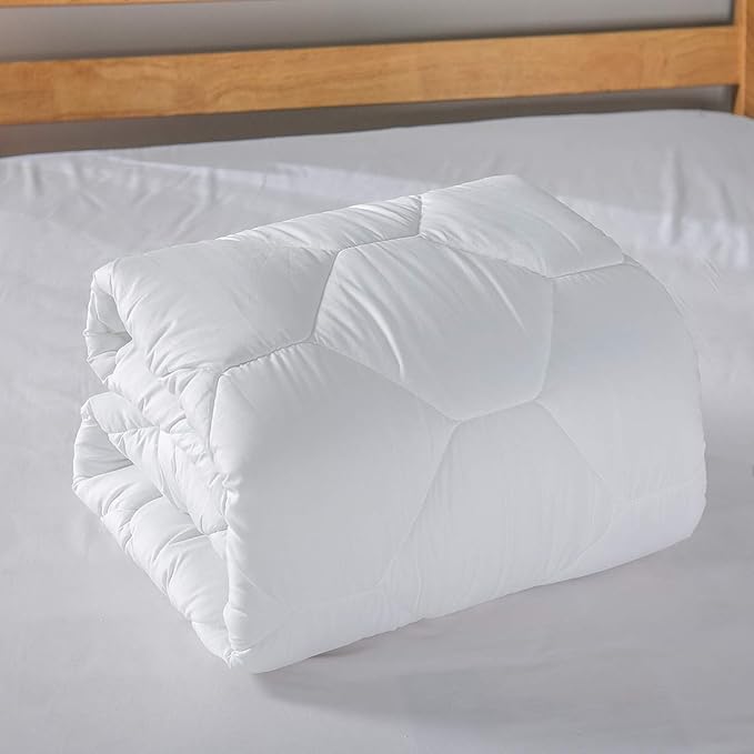 Twin XL Mattress Pad, 8-21" Deep Pocket Protector Ultra Soft Quilted Fitted Topper Cover Fit for Dorm Home Hotel -White