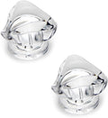 MroMax Tiny Pull Handle Triangle Acrylic Mini Knob 19mm Diameter Small Size Clear Shiny Knob Cute Decoration for Jewelry Box, Gift Case and Makeup Box 2Pcs