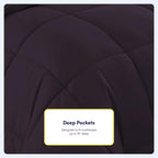 Sweet Home Collection 5 Piece Comforter Set Bag Solid Color All Season Soft Down Alternative Blanket & Luxurious Microfiber Bed Sheets, Purple, Twin XL