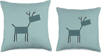 Cute Scandinavian Animals Designs Chic Deer Moose Scandinavian Elk Minimalism Reindeer Throw Pillow, 18x18, Multicolor