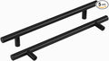 homdiy Black Cabinet Handles 30Pack 6-1/4inch Hole Center Kitchen Drawer Pulls and Knobs Stainless Steel Cabinet Hardware for Bathroom, Cupboard