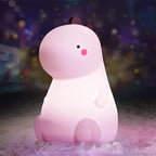 VSATEN Dinosaur Night Light for Kids, Color Changing Silicone Baby Night Light with Touch Sensor for Kids' Bedroom, USB Rechargeable LED Bedside Nursery Lamp, Cute Dinosaur Lamp Gifts